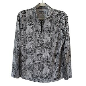 IBKUL Animal Print Quarter Zip SPF 50+ Shirt size Medium Golf Pickle…